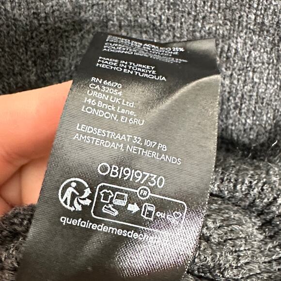 ANTHROPOLOGIE x MAEVE 3D Bow Sweater Velvet Detail Gray Sz S {TT40} - Picture 7 of 7